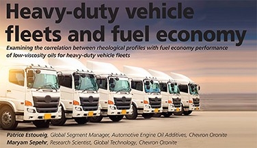 6 heavy-duty semi trucks lined up (front view)